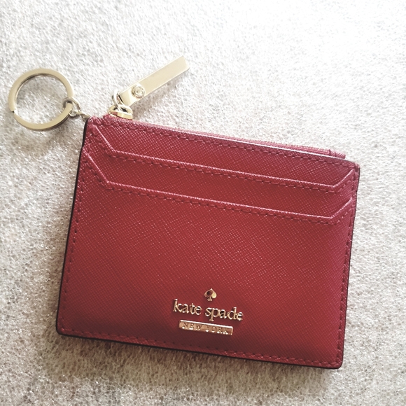 kate spade Accessories - Kate Spade Lalena Saffiano Leather Card Holder, Red